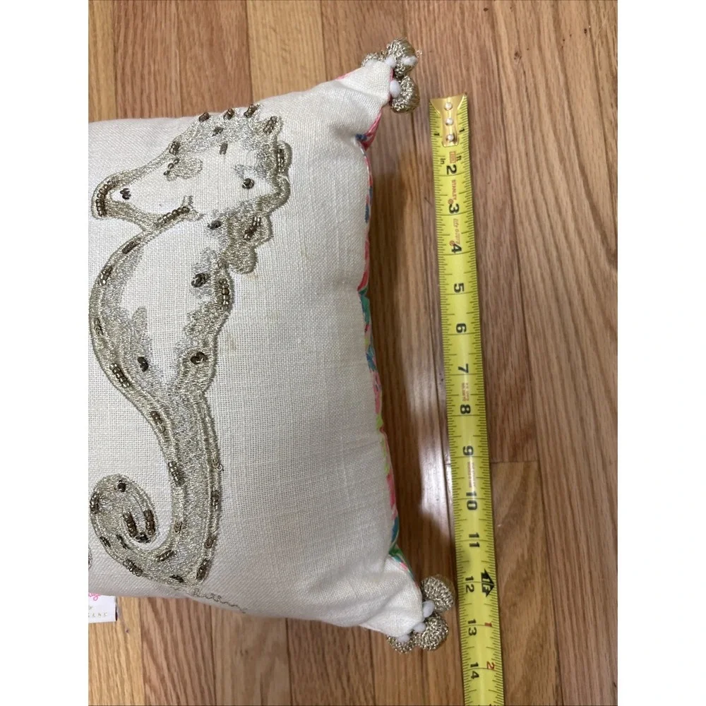 Lilly Pulitzer Exclusively for Pottery Barn Reversable Embroidered Pillow